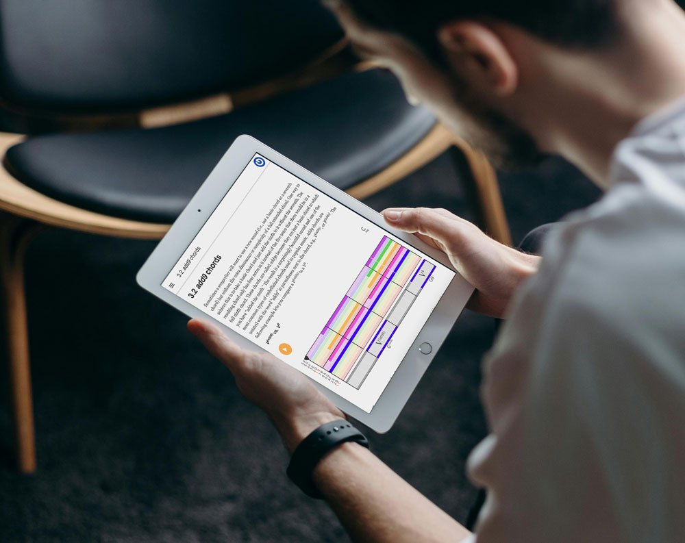 Reading the Hooktheory e-book on a tablet