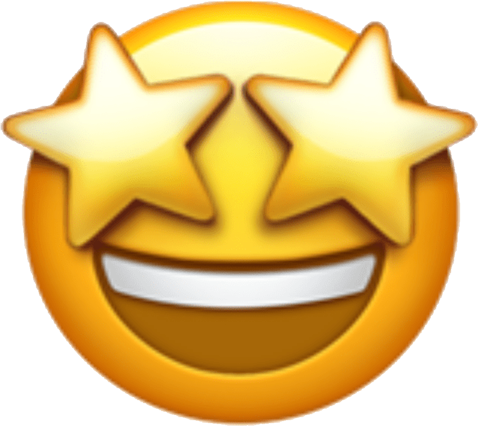 Happy face star eyes emoji